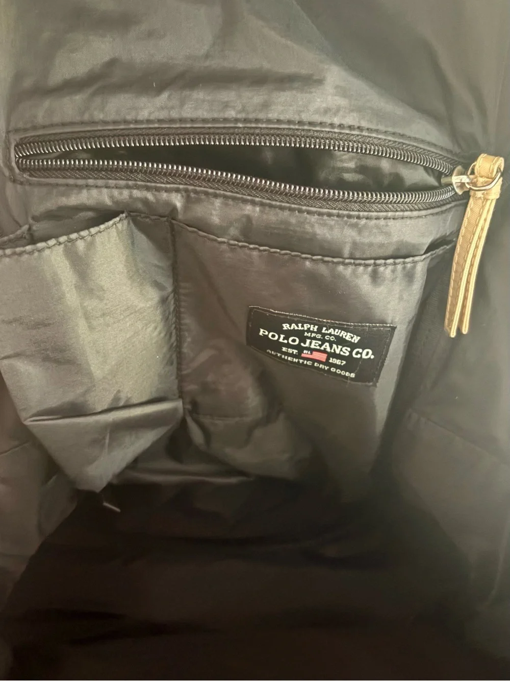 Vintage Ralph Lauren Polo Jeans Co. Backpack Beige Tan Y2K 90’s